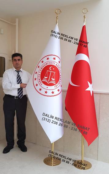 ADALET BAKANLIĞI YENİ LOGOLU TELALI FLAMA VE TELALI BAYRAK