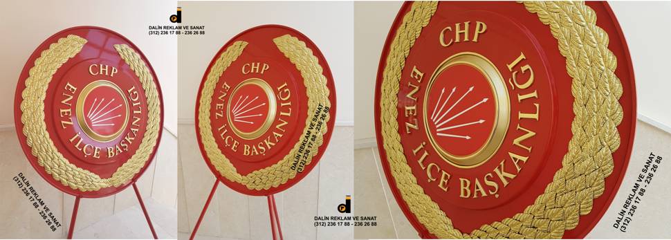 CHP İL İLÇE BAŞKANLIĞI METAL TÖREN ÇELENGİ