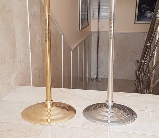 NİKEL VE SARI SALON MAKAM BAYRAK DİREKLERİNİN TABANLARI