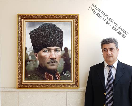 MAKAM ODASI ATATÜRK TABLOSU ATARESİM 11 ÇERÇEVE MODELİ 7641 Y