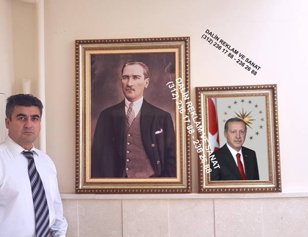 ATATÜRK MAKAM ODASI TABLOSU ÇERÇEVE MODELİ DL 8083 PASPARTOLU