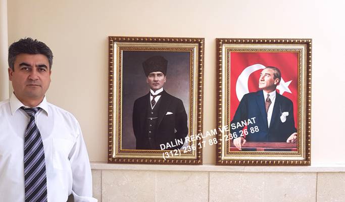 ATATÜRK MAKAM ODASI RESMİ TABLOSU ÇERÇEVE MODELİ DL 8083