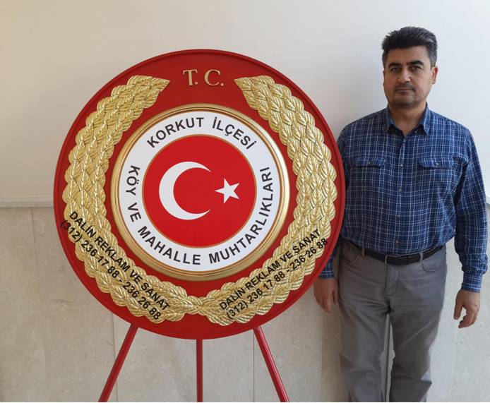 muhtarlık çelengi metal çelenk